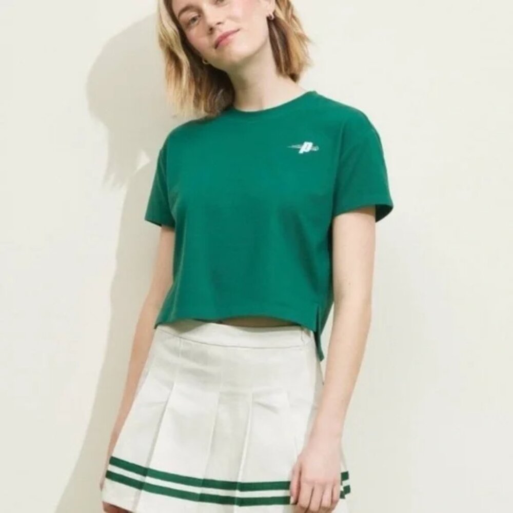 Brand New with tags green pickleball short sleeve sweater with Prince logo Large